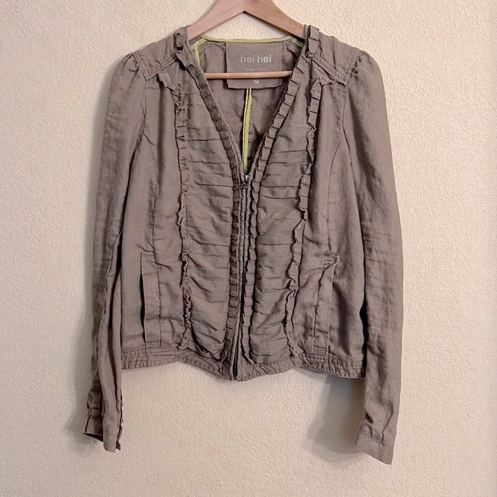 Linen Ruffle Jacket